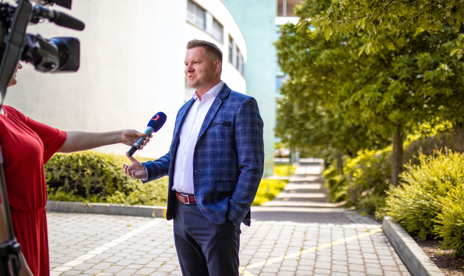 Honza Štěpánek při rozhovoru pro televizi